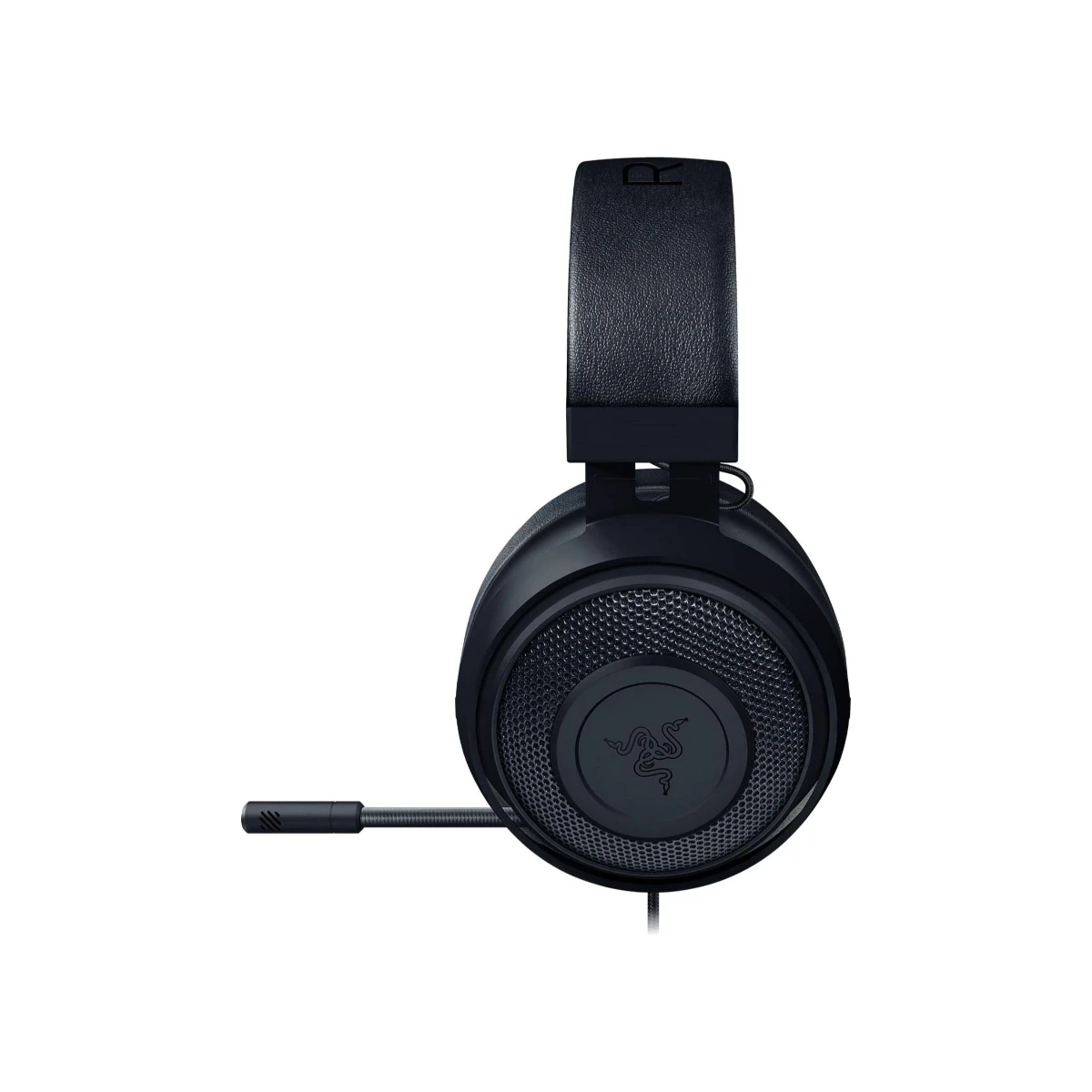 Razer Kraken Black Wired Gaming Headset - Black (Stereo Sound, 50mm Drivers, Cooling Gel Ear Cushions, Retractable Noise-Canceling Microphone, RGB Lighting) - RZ04-02830100-R3M1 view 4