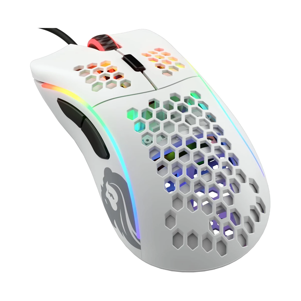 GLORIOUS Model D Gaming Mouse - Matte White (Pixart PMW-3360, Omron 20M Clicks, 6 Buttons, 12000 DPI) - GD-WHITE