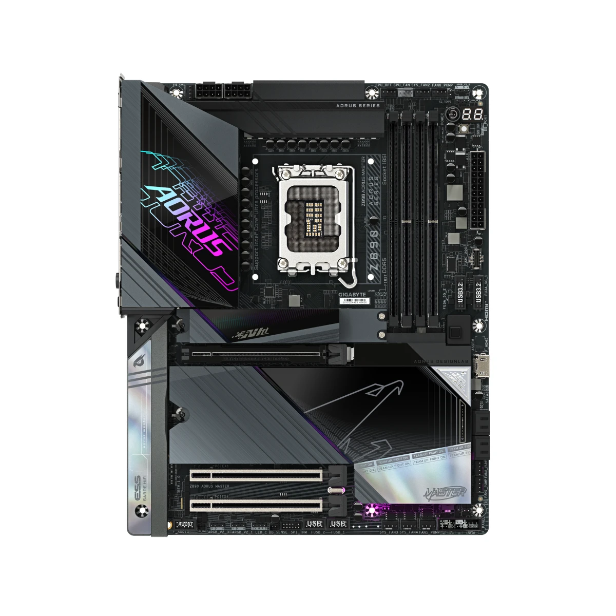 GIGABYTE Z890 AORUS MASTER LGA 1851 ATX Gaming Motherboard – Black - Z890-AORUS-MASTER view 2