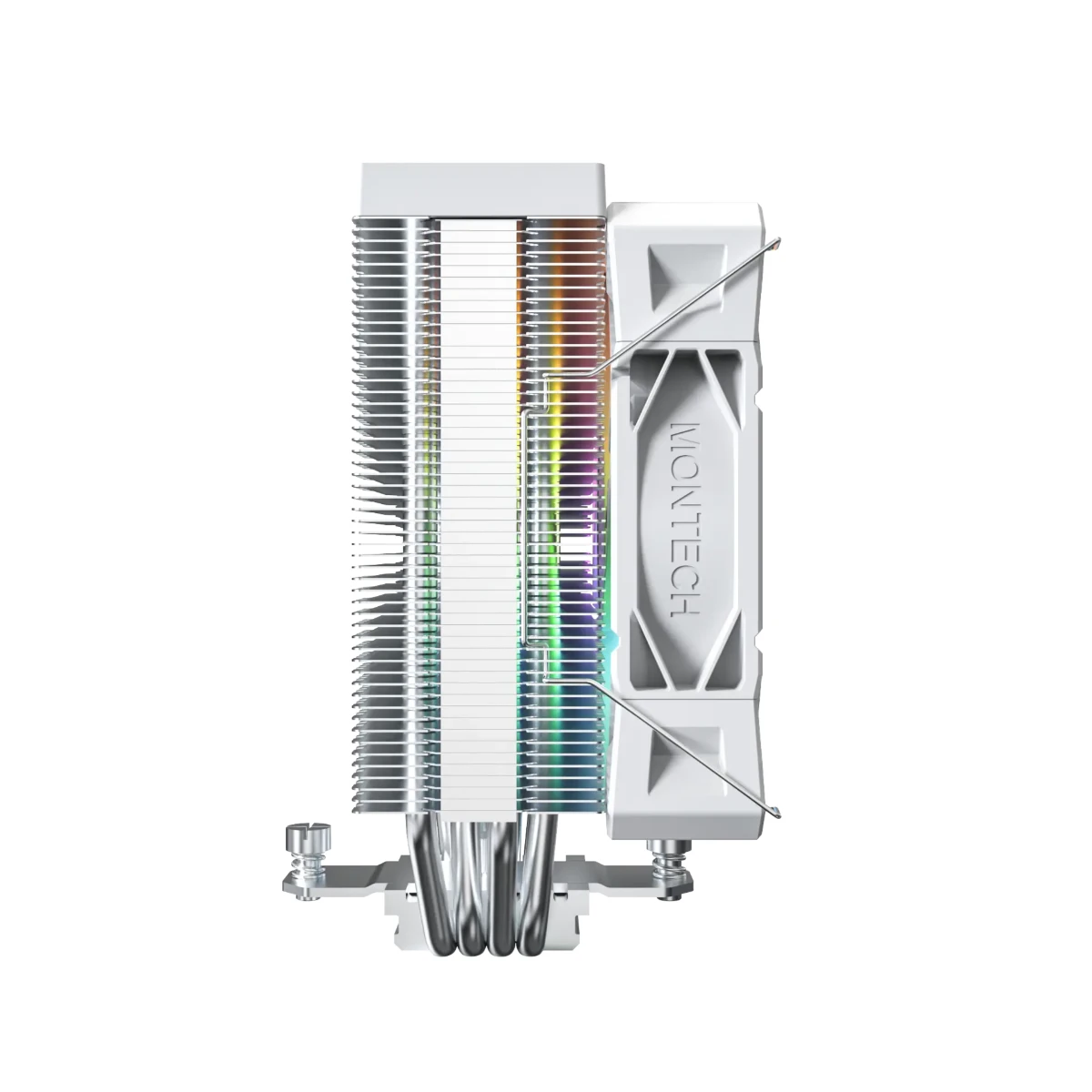 MONTECH NX400 ARGB Air CPU Cooler - White (120mm PWM Fan, ARGB Lighting, High Airflow Design) - NX400 ARGB WHITE view 3