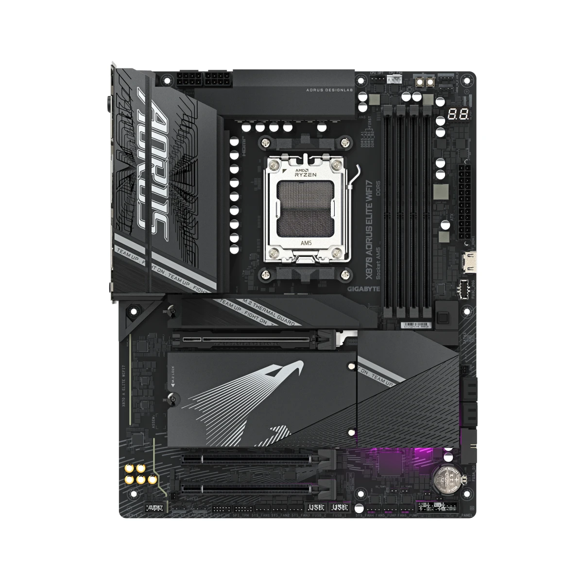 GIGABYTE X870 A ELITE WIFI7 AM5 ATX Gaming Motherboard - X870-A-ELITE-WIFI7 view 2