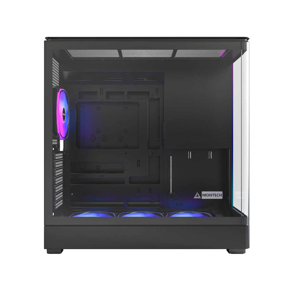 Montech KING 45 PRO Mid Tower Tempered Glass ARGB ATX Gaming Case - Black - KING45PROB view 3