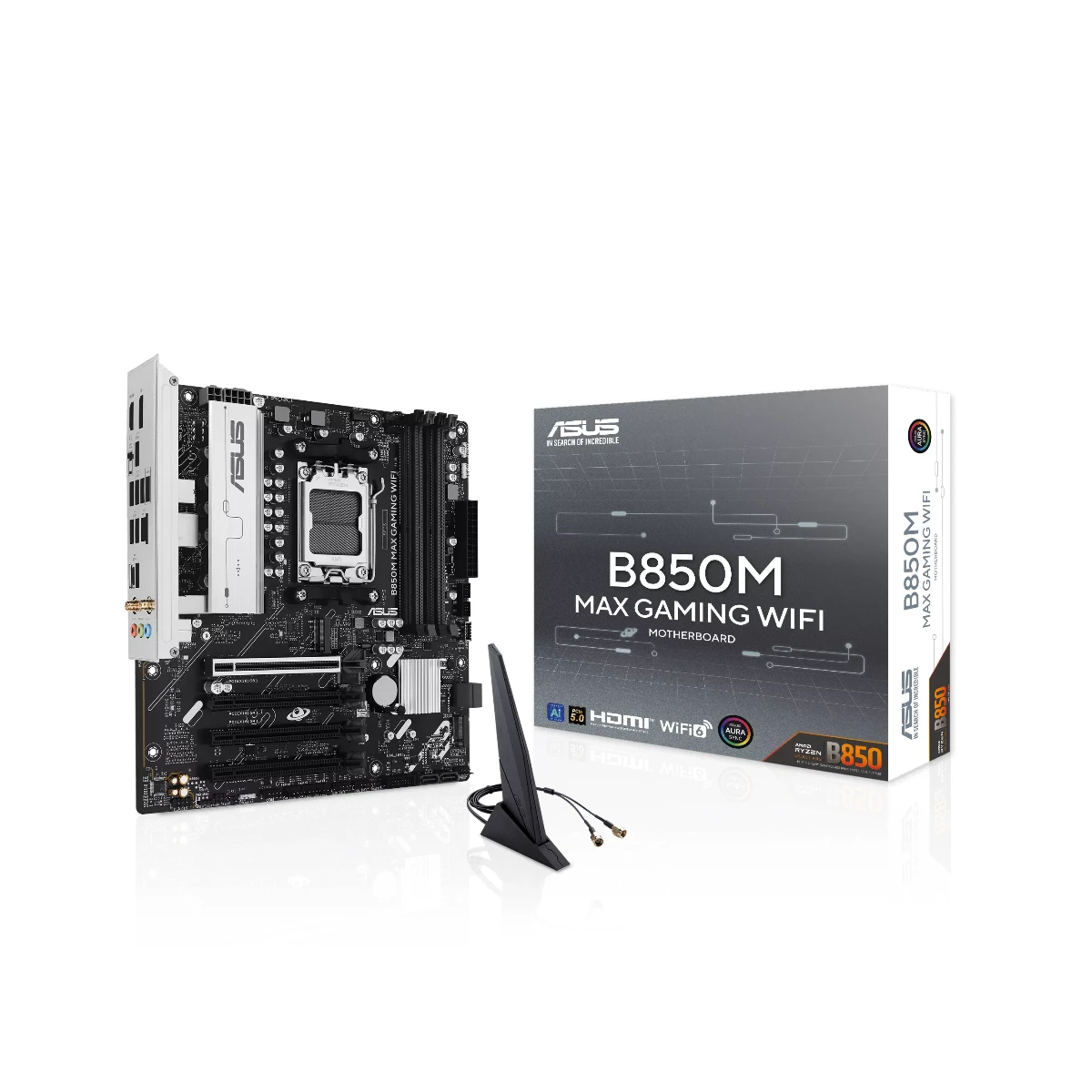 ASUS B850M MAX GAMING WIFI AM5 DDR5 Micro-ATX Motherboard - 90MB1LL0-M0EAY0