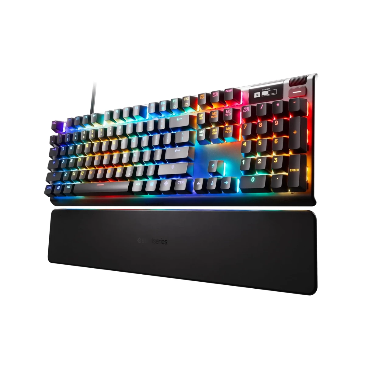 SteelSeries Apex Pro Mechanical Gaming Keyboard, Adjustable Actuation Switches, OLED Smart Display, RGB Backlit - Black | 64626 view 2