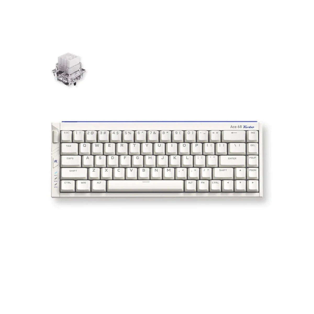 MCHOSE Ace 68 Turbo 65% Aluminum Magnetic Switch Gaming Keyboard - White | MC-Ace68Turbo-6