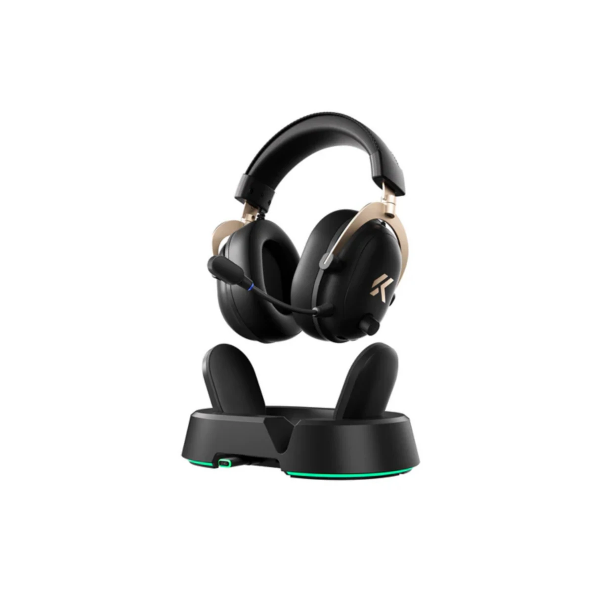 MCHOSE V9 Turbo+ Magnetic Wireless Gaming Headset - Black Gold | HW-V9-10 view 2