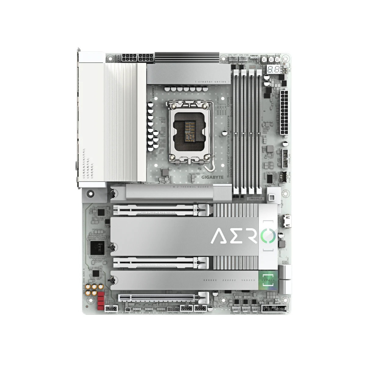 Gigabyte Z890 AERO G LGA 1851 ATX Creator Motherboard – White - Z890-AERO-G view 2
