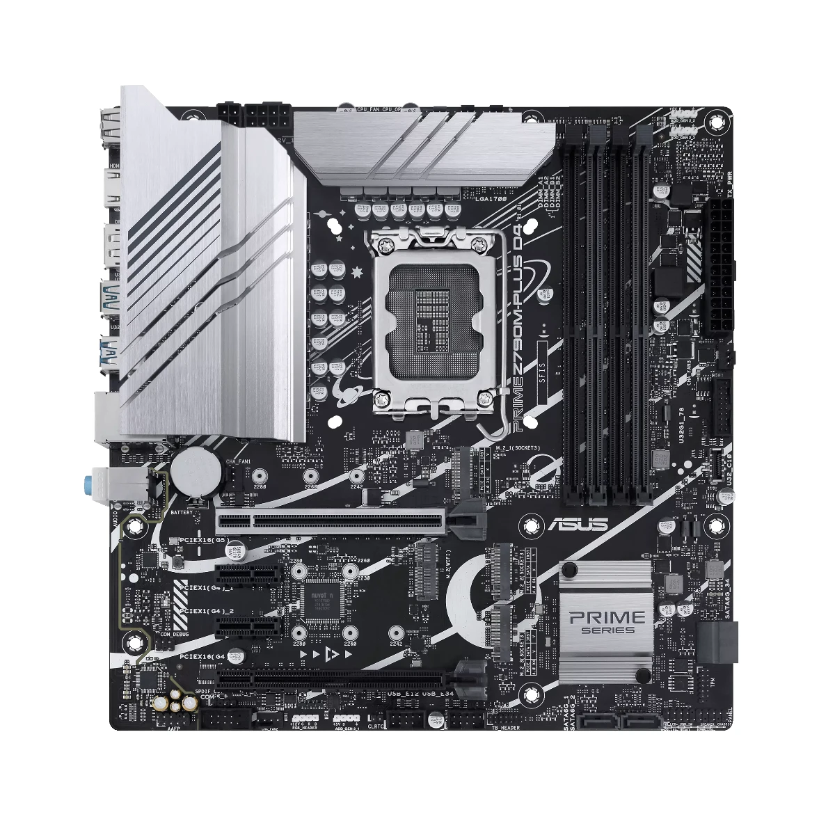 ASUS PRIME Z790M-PLUS D4 Intel LGA 1700 Micro-ATX Motherboard - 90MB1D20-M0EAY0