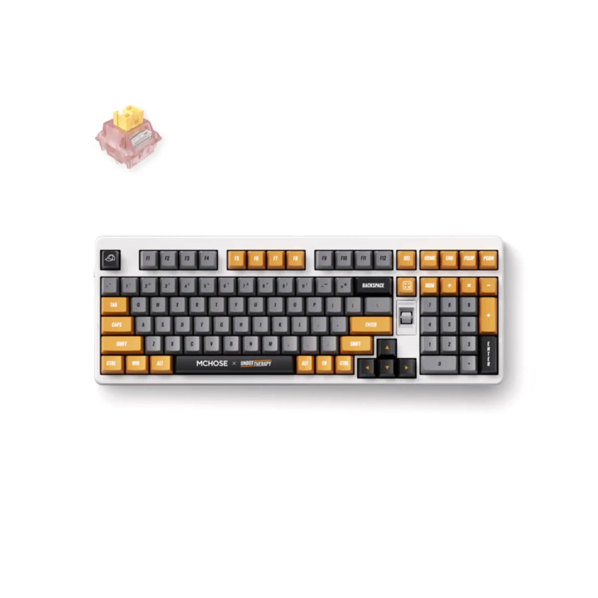 MCHOSE x Unbox Therapy - UT98 Silent Peach V3 Switch Mechanical Keyboard - Retro Therapy | HW-UT98-4