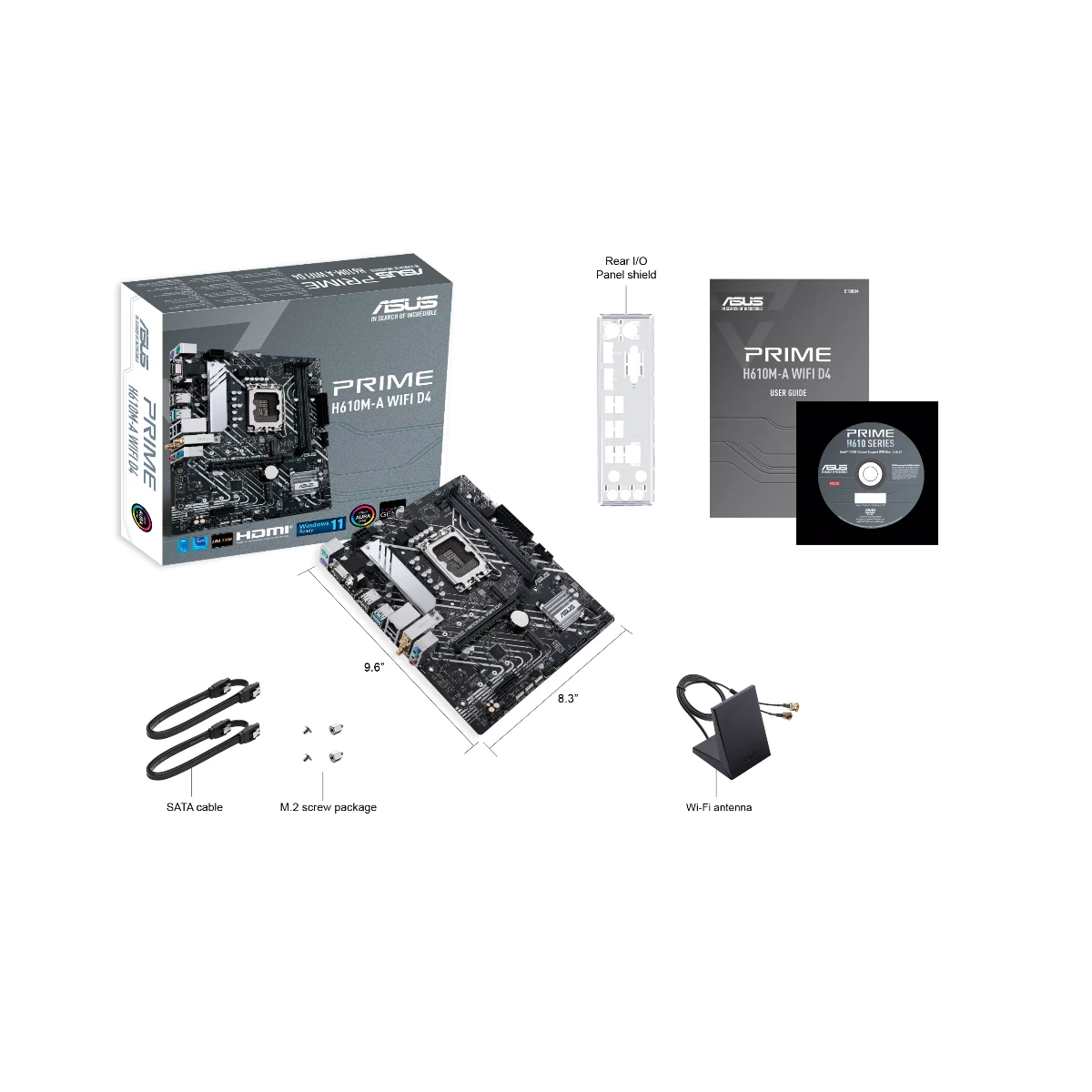 ASUS Prime H610M-A WiFi D4 Intel LGA1700 DDR4 mATX Motherboard - 90MB1C80-M0EAY0 view 4