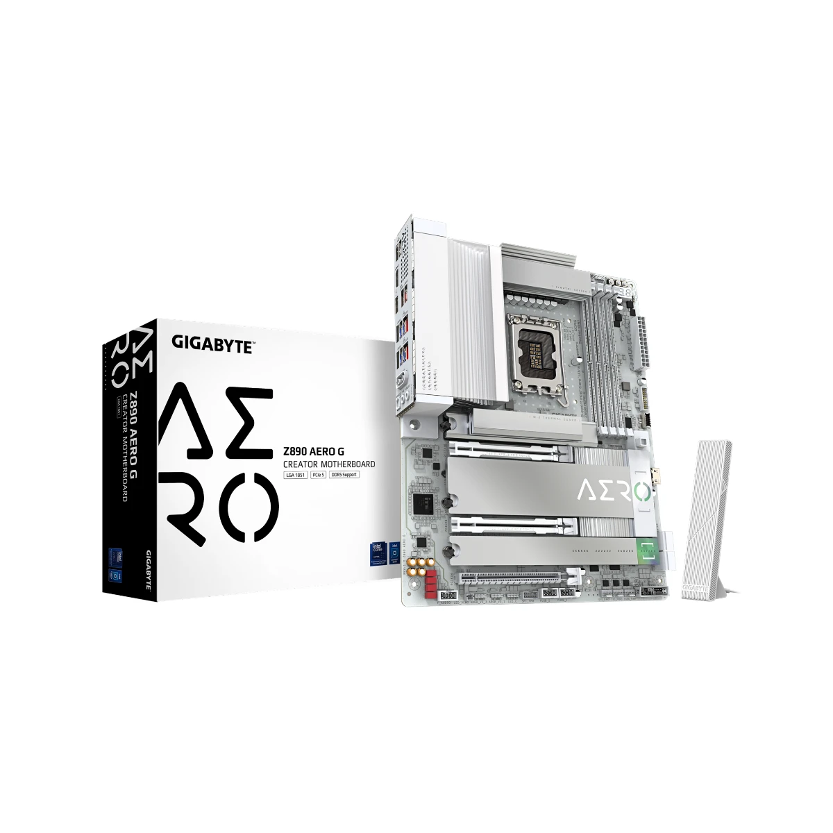 Gigabyte Z890 AERO G LGA 1851 ATX Creator Motherboard – White - Z890-AERO-G