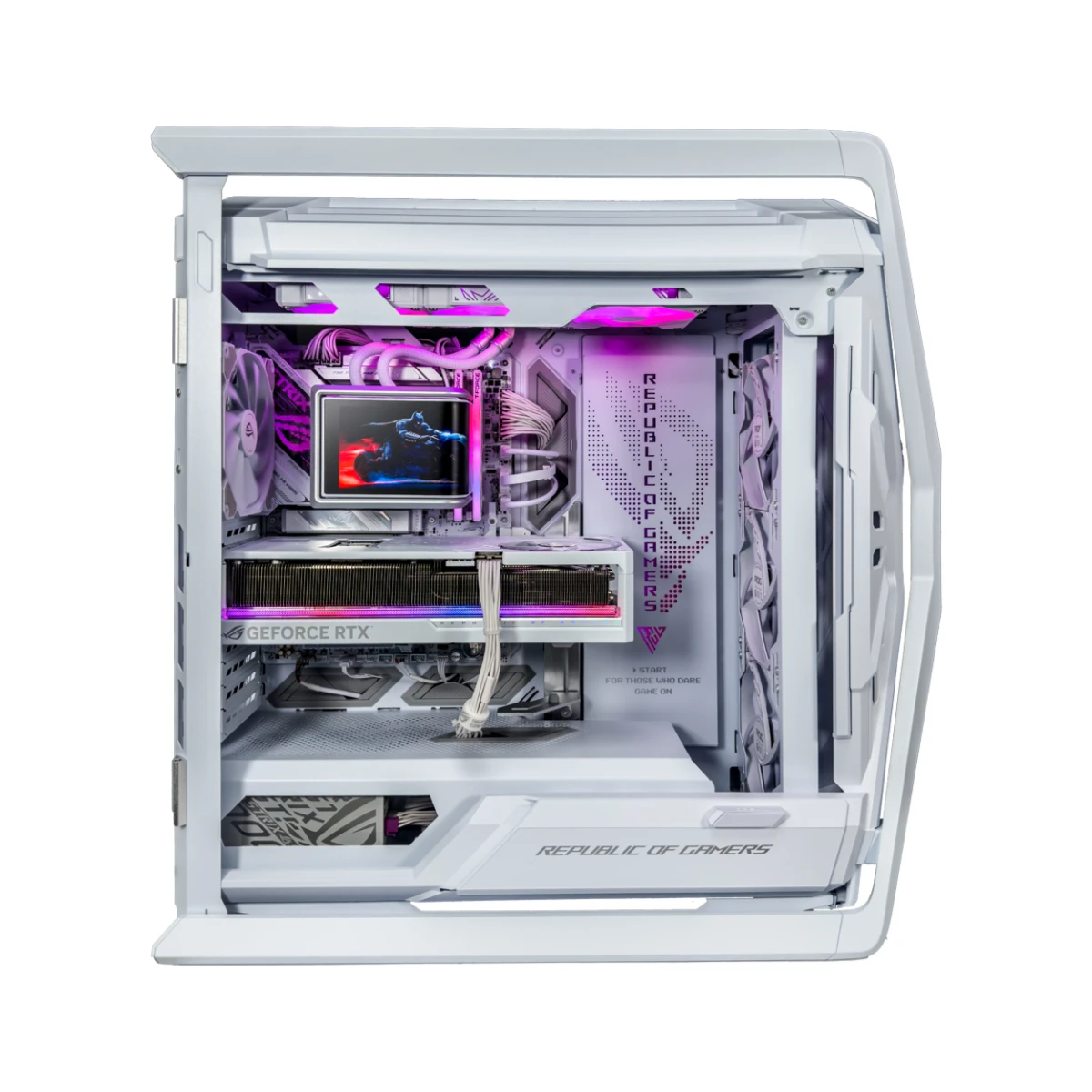 Gaming PC White Titan (Ryzen 9 9950X3D, 32 GB DDR5 RAM, RTX 5080 16GB GPU) - Powered by ASUS view 2