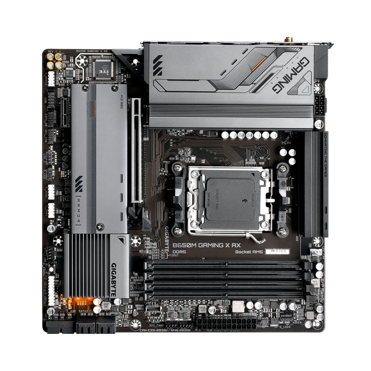 Gigabyte B650M Gaming X AX AMD AM5 Micro-ATX Gaming Motherboard DDR5 - B650M-GAMING-X-AX view 4
