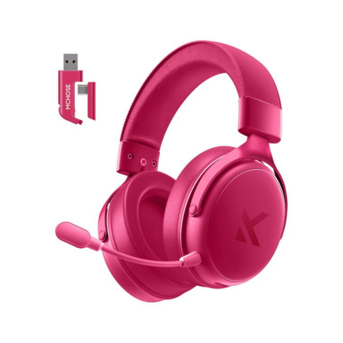 MCHOSE V9 Pro Wireless Gaming Headset - Rose Red | HW-V9-6 view 2