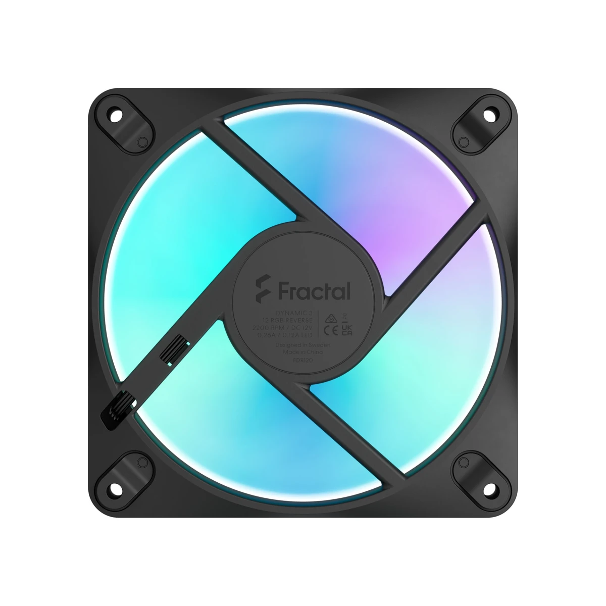 Fractal Design Dynamic 3 12 Reverse RGB Fan - Black | FD-F-DR3-1204 view 4