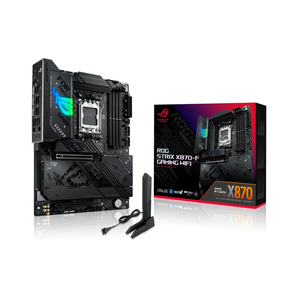 ASUS ROG STRIX X870-F GAMING WIFI DDR5 AMD AM5 ATX Motherboard - 90MB1IV0-M0EAY0