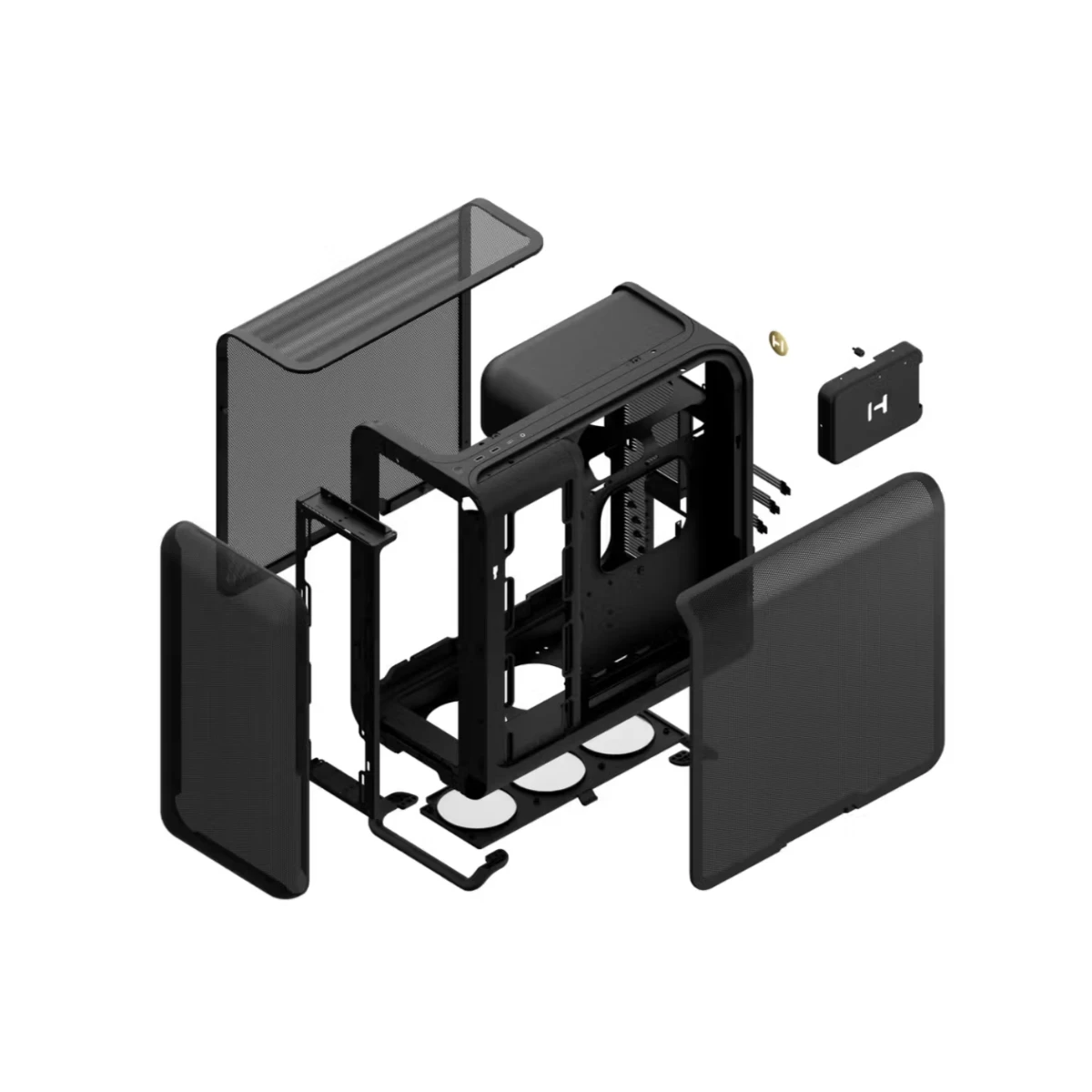 HYTE X50A Modern Performance ATX Mid-Tower Aesthetic Case - Black - CS-HYTE-X50A-BB view 3