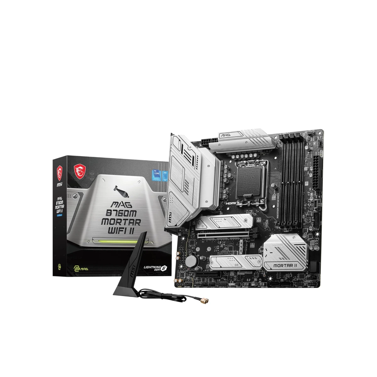 MSI MAG B760M Mortar WiFi II Micro-ATX Motherboard Intel LGA 1700 DDR5 - 911-7E13-001