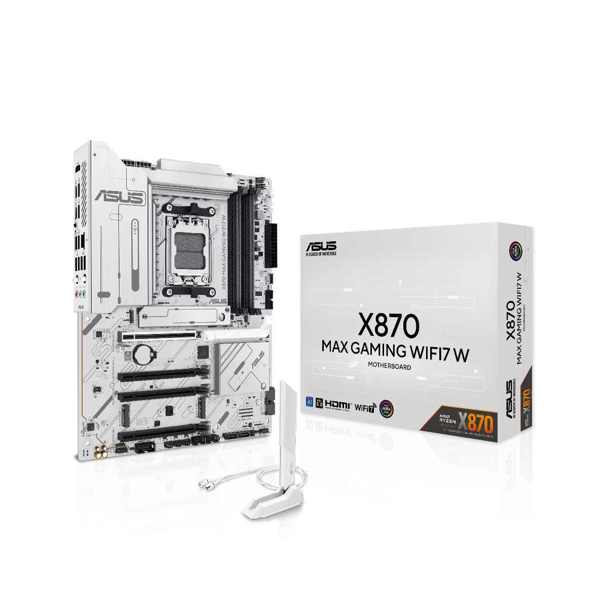 ASUS X870 MAX GAMING WIFI 7 W AM5 ATX DDR5 PCIe 5.0 Motherboard - 90MB1LZ0-M0EAY0
