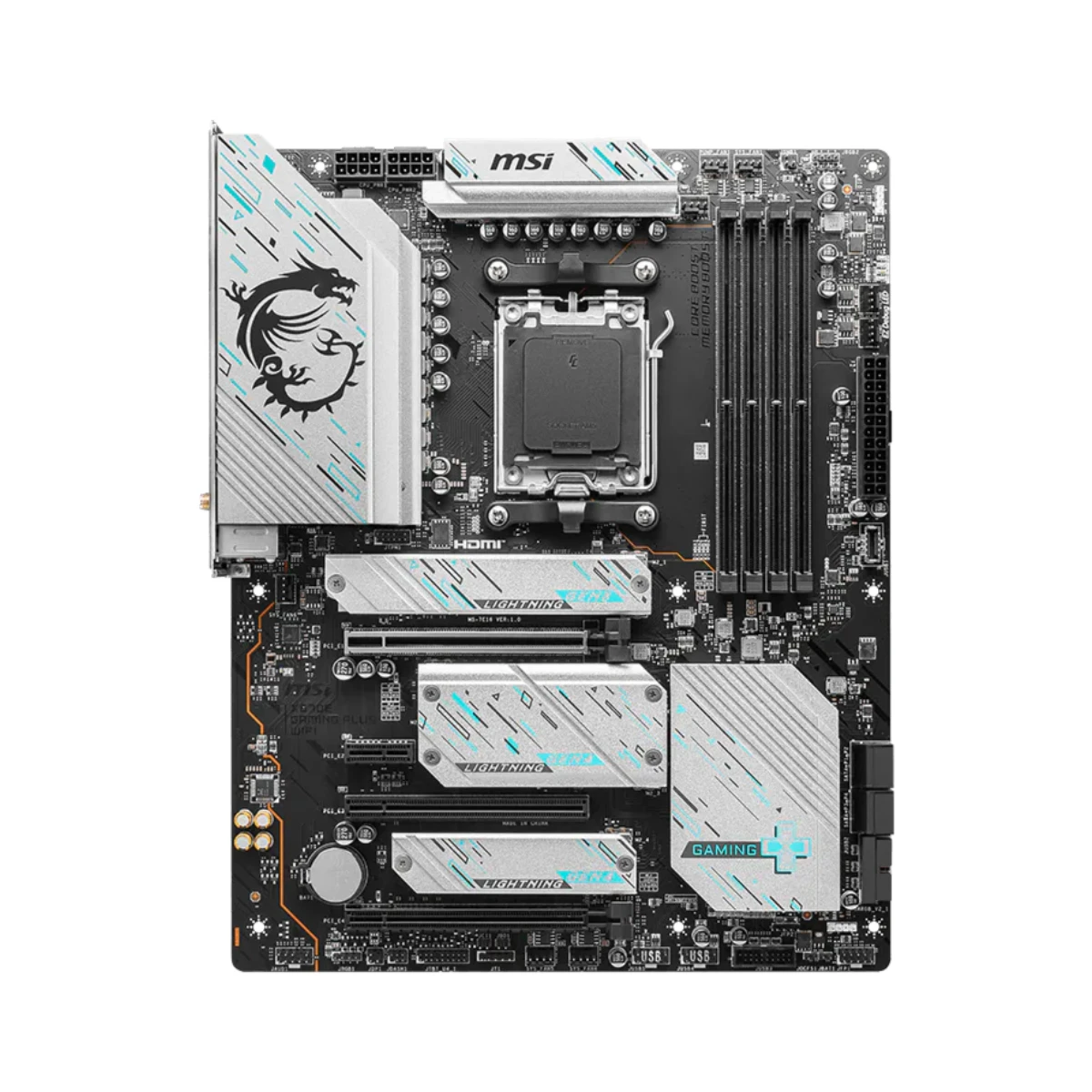 MSI X670E Gaming Plus WIFI DDR5 AM5 ATX Motherboard – White - 911-7E16-003 view 2