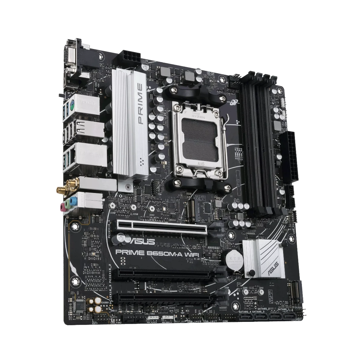 ASUS PRIME B650M-A WiFi AMD AM5 DDR5 PCIe 5.0 Micro-ATX Motherboard - 90MB1C00-M0EAY0 view 3