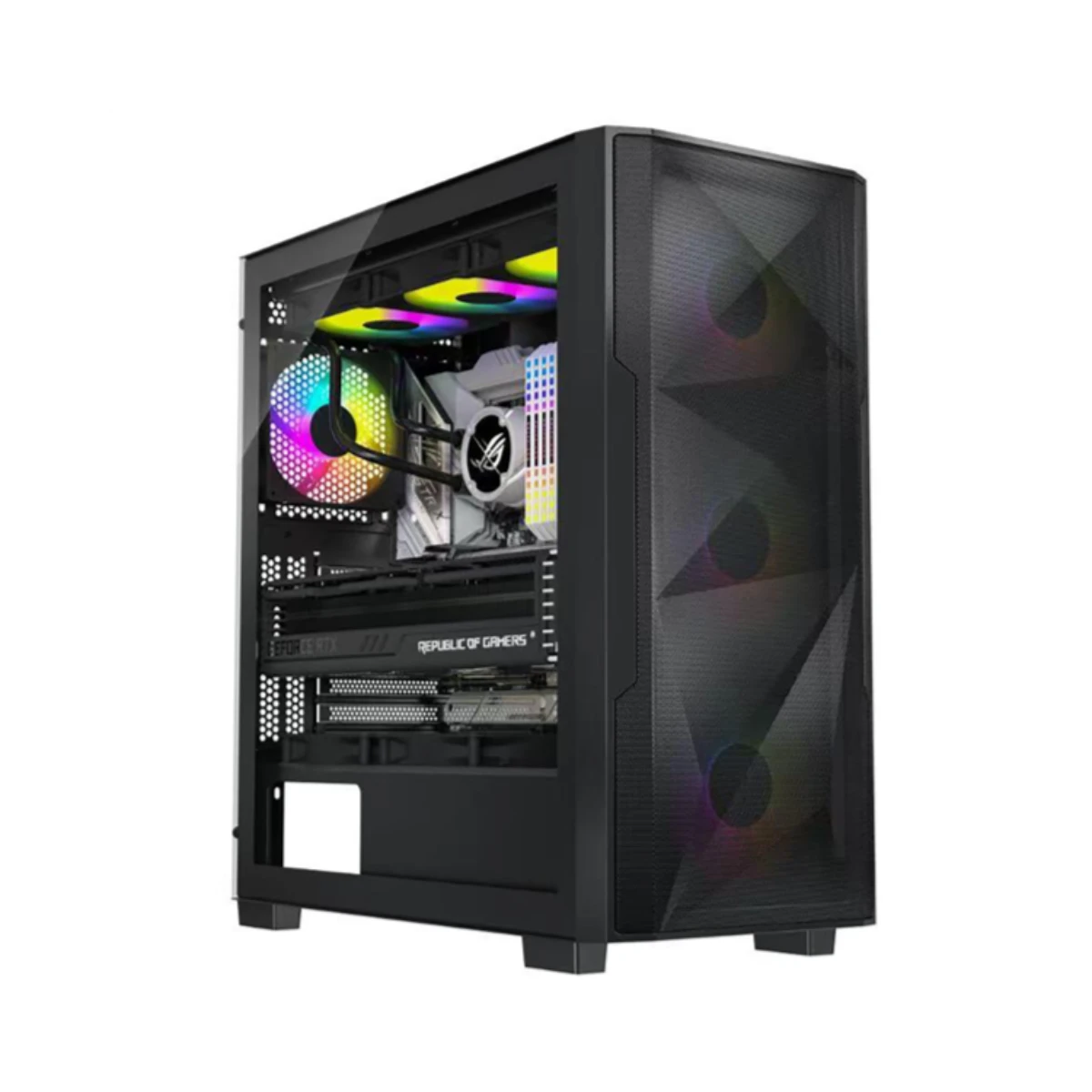XANDER VELOX FLOW ARGB E-ATX Gaming Case - Black | WCE0917