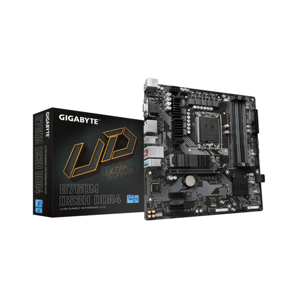 Gigabyte B760M DS3H DDR4 Micro-ATX Motherboard – Intel LGA 1700, PCIe 4.0, Dual M.2 - B760M-DS3H-DDR4