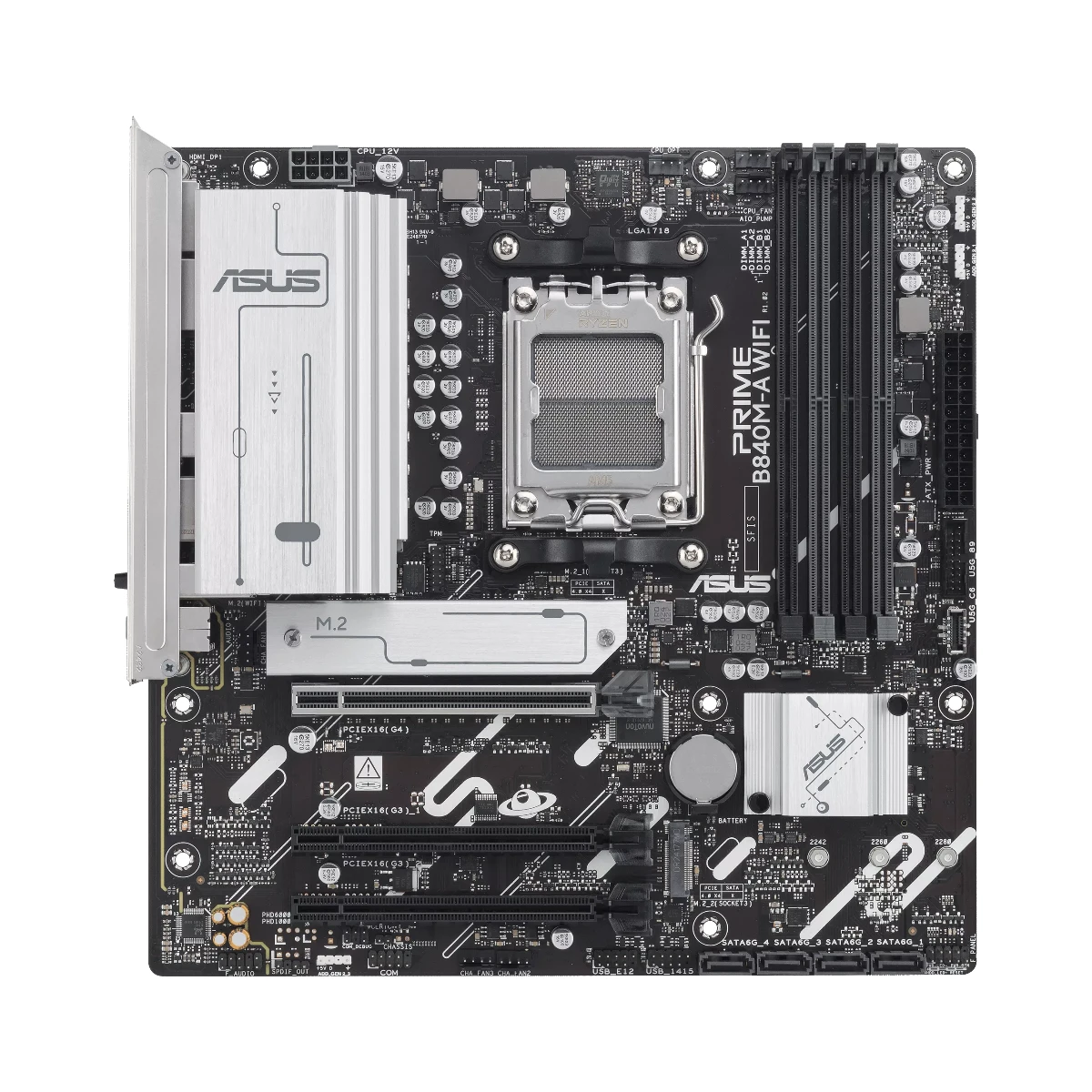 ASUS PRIME B840M-A WIFI AM5 Micro-ATX Motherboard - 90MB1J20-M0EAY0 view 2