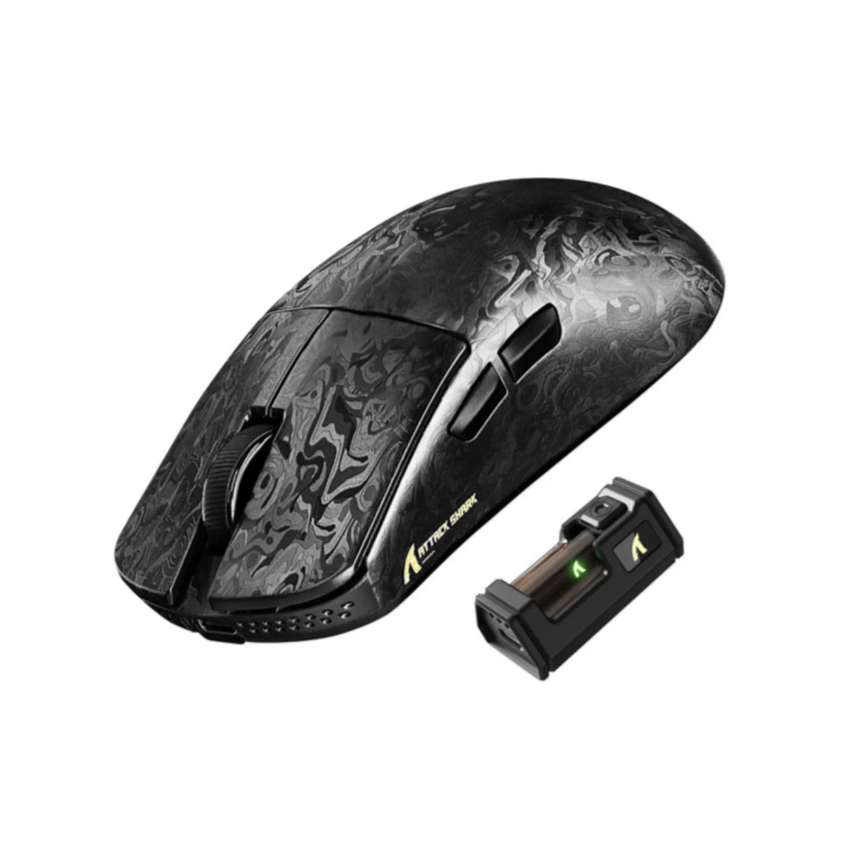 ATTACK SHARK R11 ULTRA Carbon Fiber Wireless 8K Gaming Mouse - Forged Black| R11Ultra-ForgedBlack view 2
