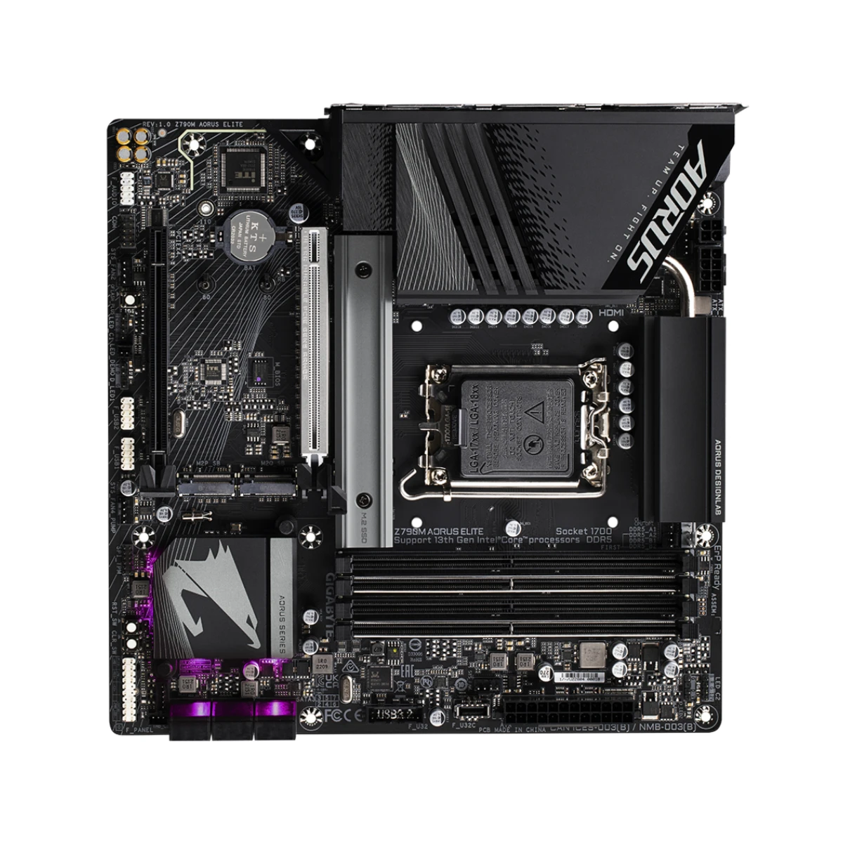 Gigabyte Z790M AORUS ELITE DDR5 LGA1700 Micro-ATX Motherboard - Z790M-AORUS-ELITE view 4
