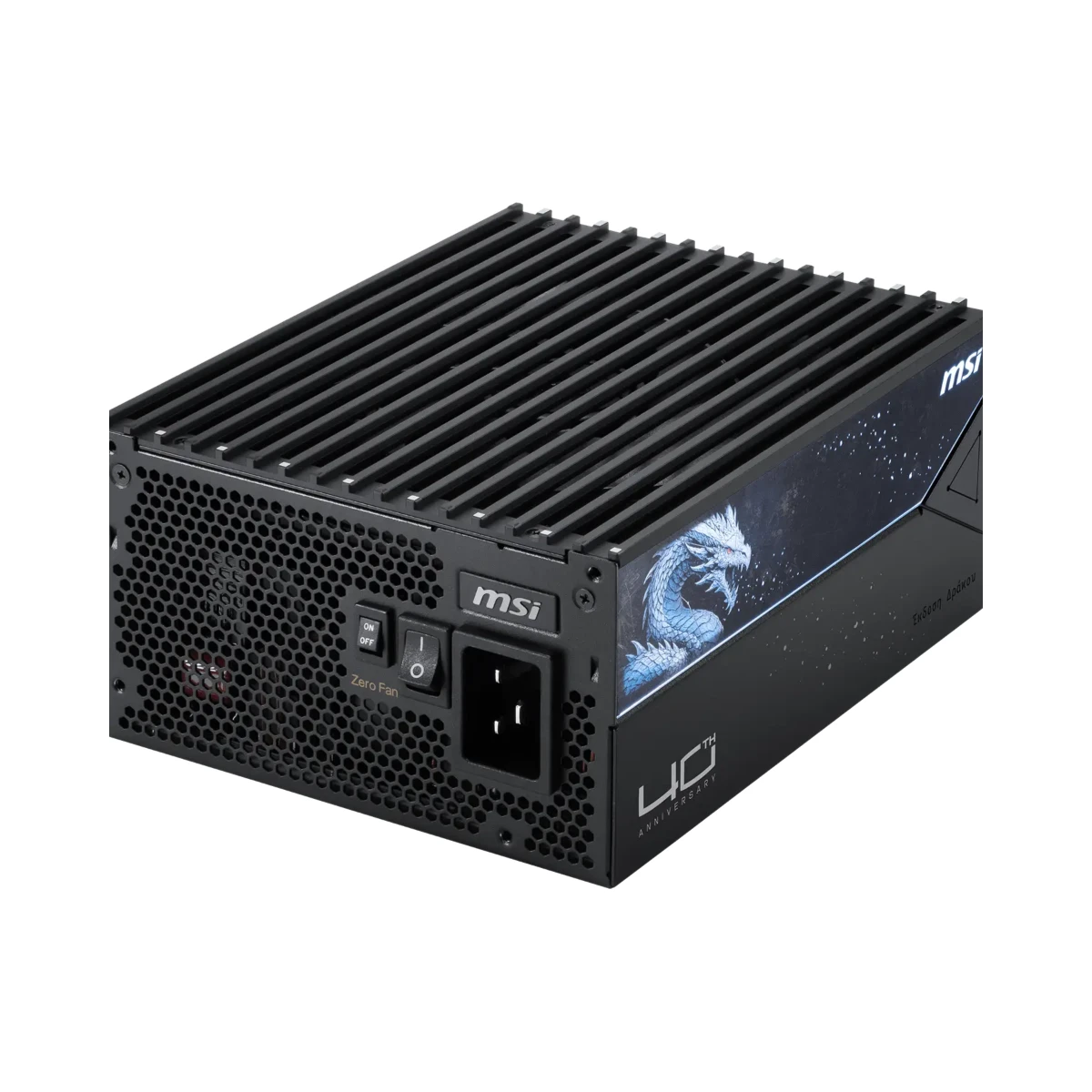 MSI MEG Ai1600T PCIE5 DRACO EPIC EDITION ATX 3.1 Power Supply - Black | 306-7ZPEX33-CE0 view 2