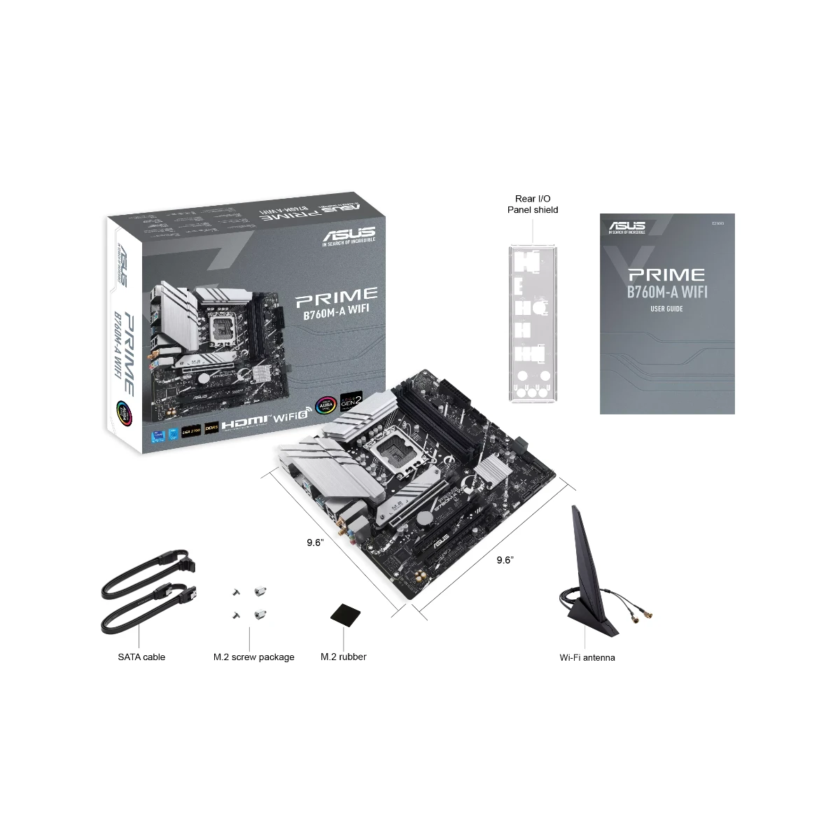 ASUS Prime B760M-A WiFi Micro-ATX Motherboard Intel LGA 1700 DDR5 - 90MB1EL0-M0EAY0 view 4