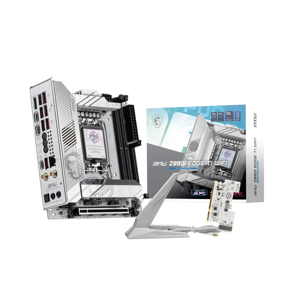 MSI MPG Z890I EDGE TI WIFI LGA 1851 Mini-ITX Gaming Motherboard – White - 911-7E33-004
