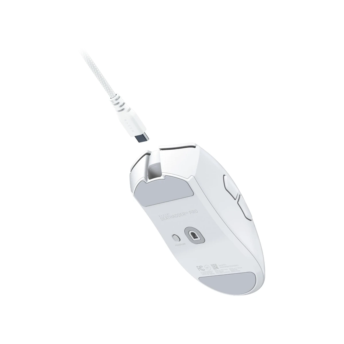 Razer DeathAdder V4 Pro White Optical Wireless Gaming Mouse (Focus Pro 45K Optical Sensor, 8000Hz Report Rate, 56g Lightweight) - RZ01-05330200-R3G1 view 4