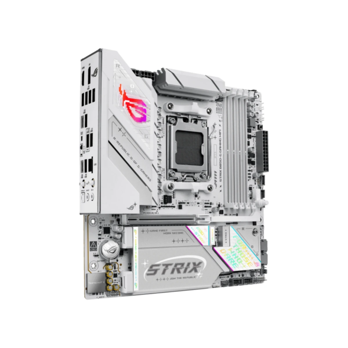 ASUS ROG STRIX B850-G GAMING WiFi AM5 DDR5 Micro-ATX Motherboard - White | 90MB1M30-M0EAY0 view 4