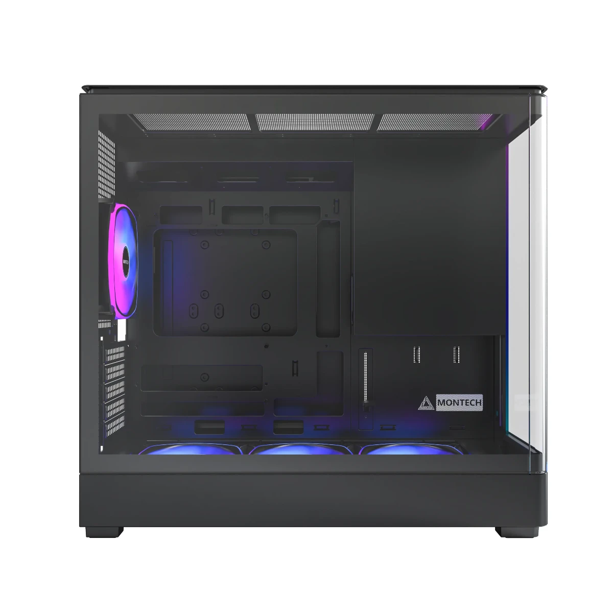 Montech KING 15 PRO Curved Glass ARGB Micro-ATX Gaming Case – Black view 3