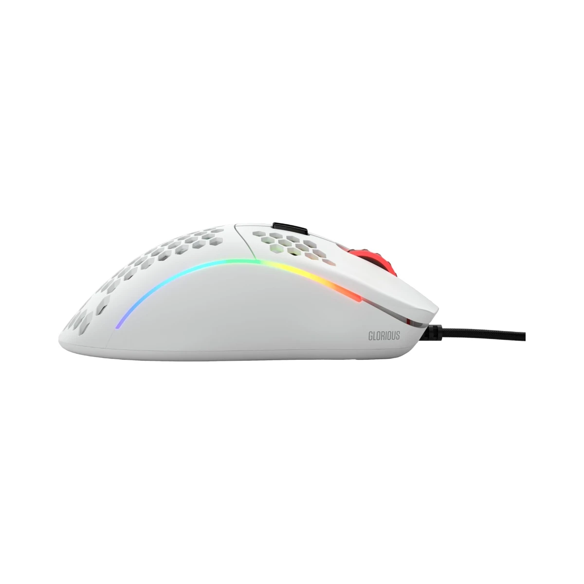 GLORIOUS Model D Gaming Mouse - Matte White (Pixart PMW-3360, Omron 20M Clicks, 6 Buttons, 12000 DPI) - GD-WHITE view 3