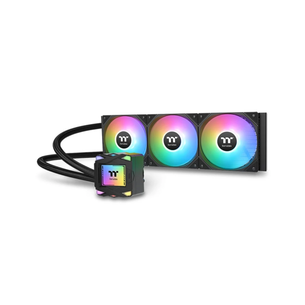 Thermaltake LA360 ARGB Sync 360mm 2.4" LCD AIO CPU Liquid Cooler - Black - CL-W459-PL12SW-A