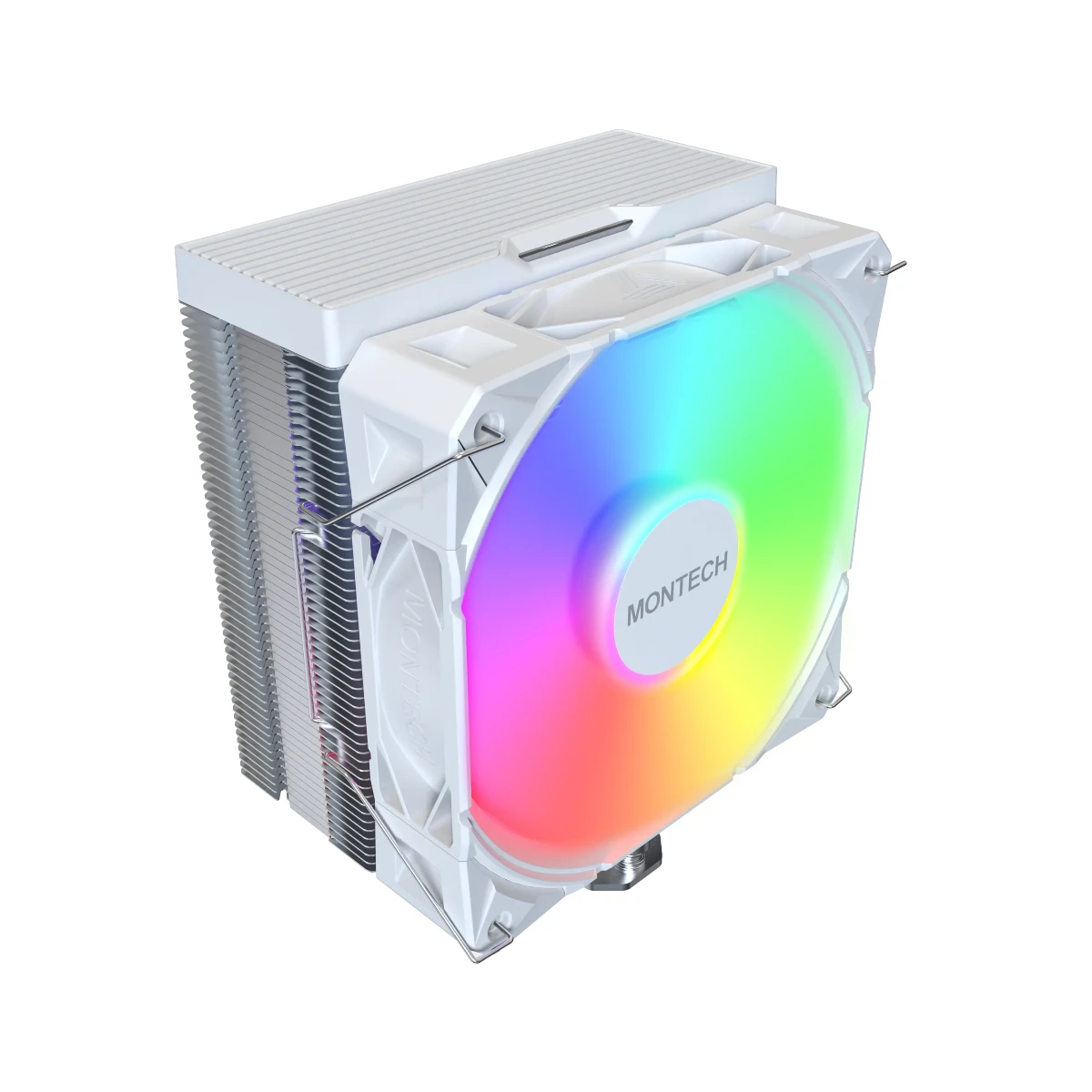 MONTECH NX400 ARGB Air CPU Cooler - White (120mm PWM Fan, ARGB Lighting, High Airflow Design) - NX400 ARGB WHITE view 2