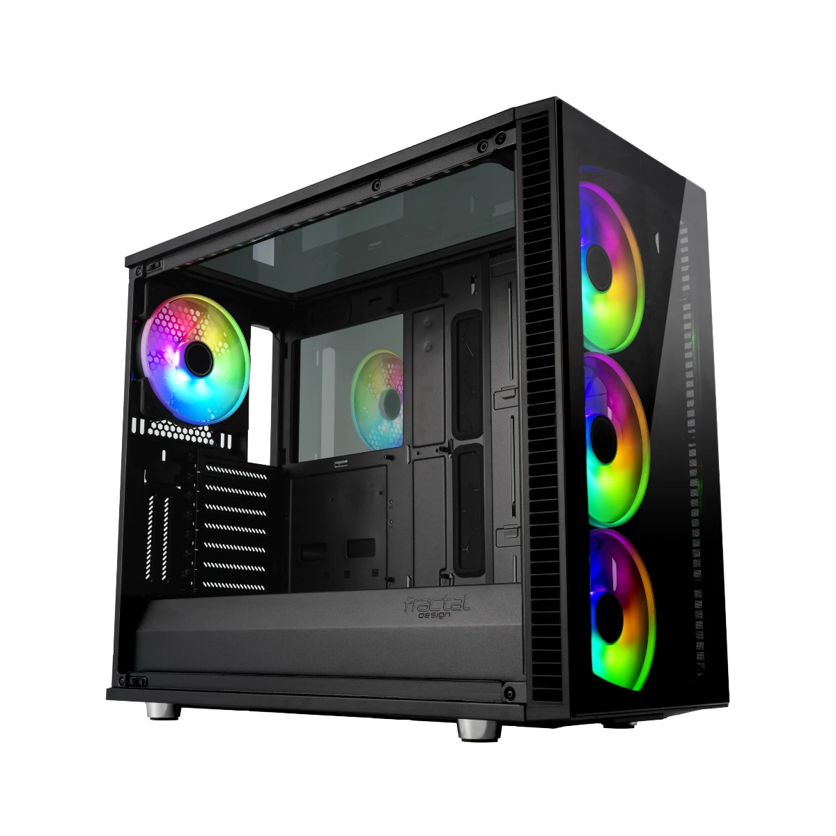 Fractal Define S2 Dark Tint Tempered Glass RGB Vision Gaming Case - Black - FD-CA-DEF-S2V-RGB-BKO-TGD view 3