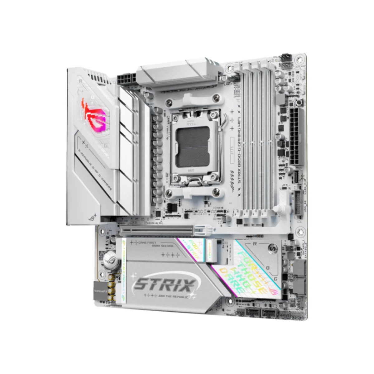 ASUS ROG STRIX B850-G GAMING WiFi AM5 DDR5 Micro-ATX Motherboard - White | 90MB1M30-M0EAY0 view 3