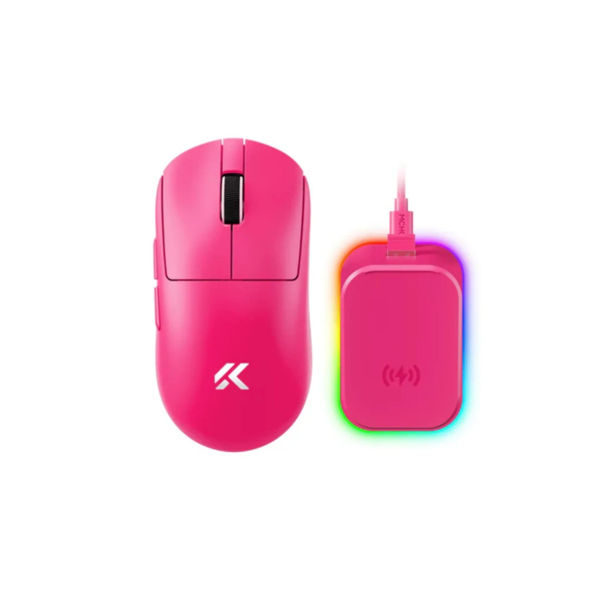 MCHOSE A7 V2 Ultra Plus Lightweight All-round Wireless Gaming Mouse - Rose Red | MC-A7V2-11