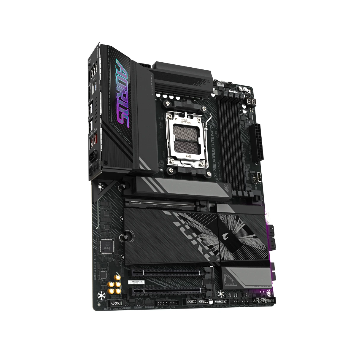 Gigabyte X870E AORUS ELITE WIFI7 AM5 ATX Gaming Motherboard - X870E-A-ELITE-WIFI7 view 3