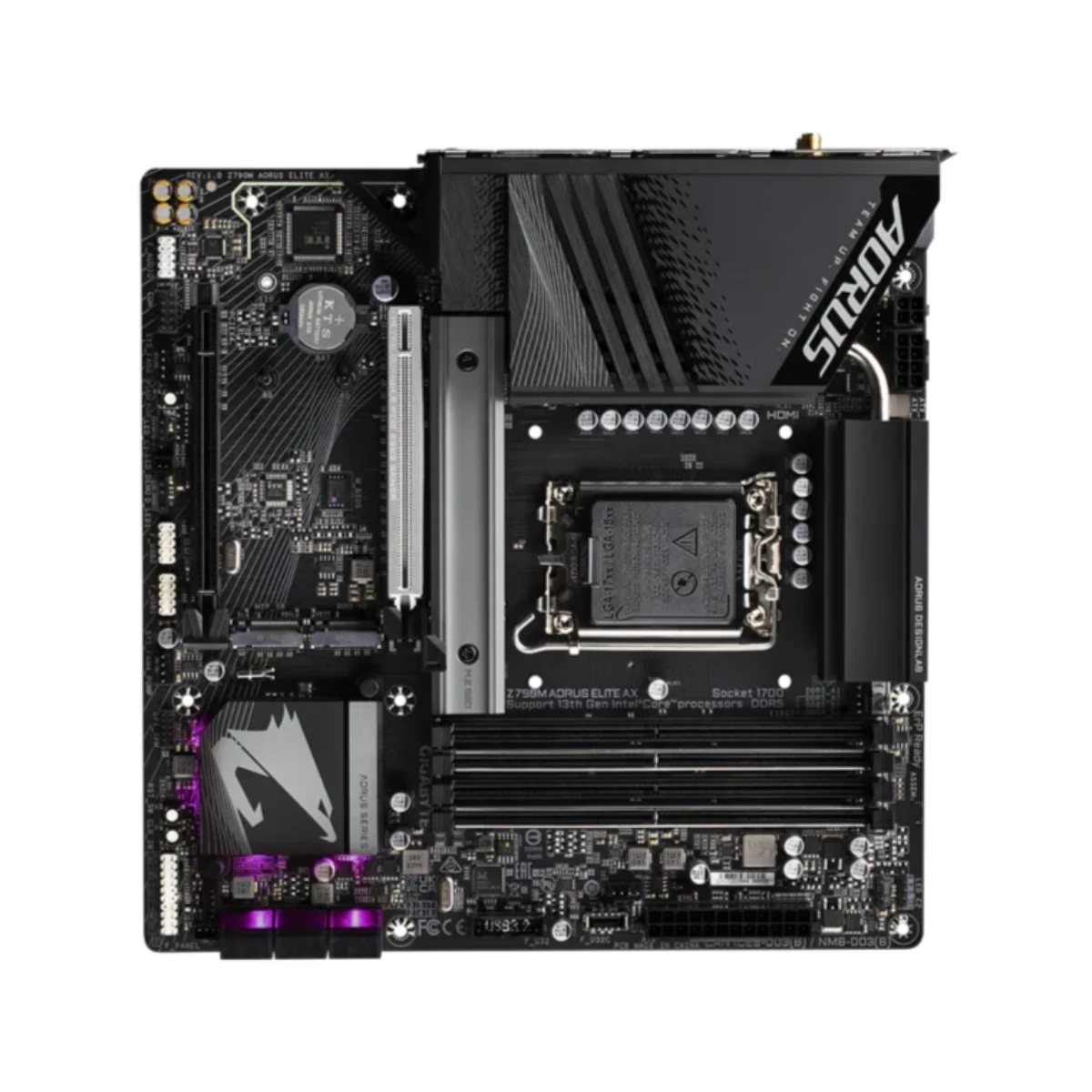 Gigabyte Z790M AORUS Elite AX Intel LGA 1700 Micro-ATX Motherboard DDR5 PCIe 5.0 - GIGABYTE-Z790M-AORUS-ELITE-AX view 4