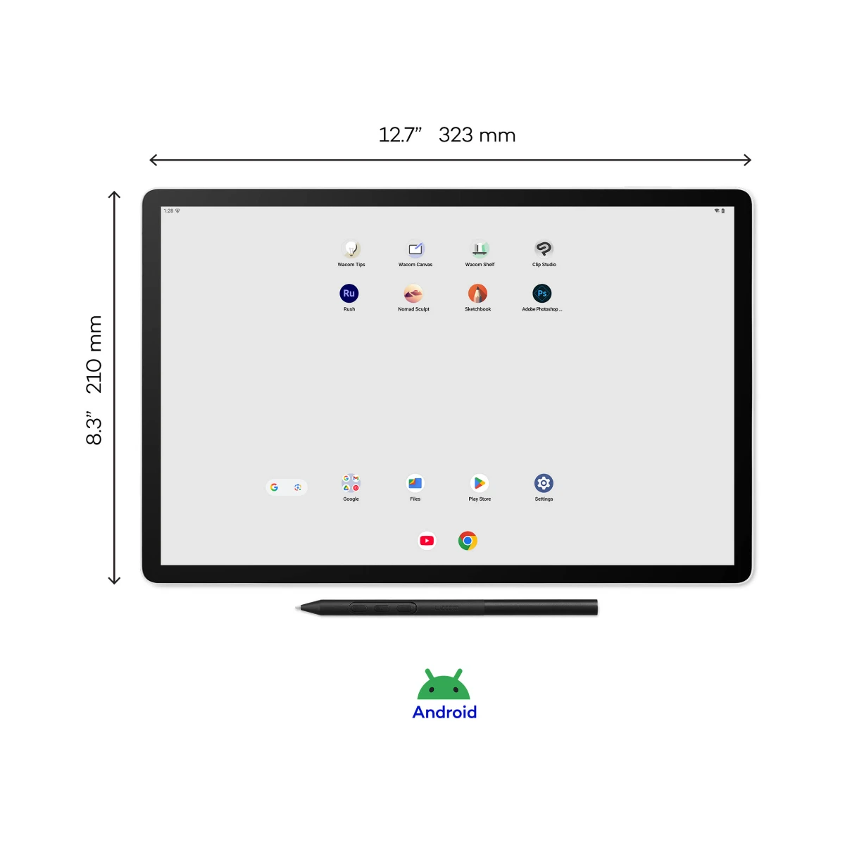 Wacom MovinkPad Pro 14 14″ OLED AIO portable Tablet - Gray | DTHA140L0Z view 3