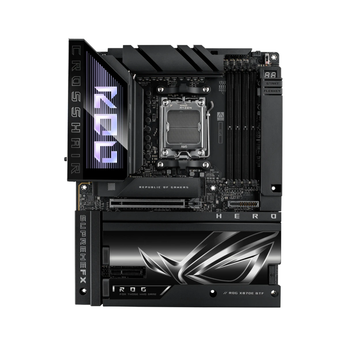 ASUS ROG CROSSHAIR X870E HERO BTF DDR5 AM5 ATX Motherboard - 90MB1MX0-M0EAY0 view 2