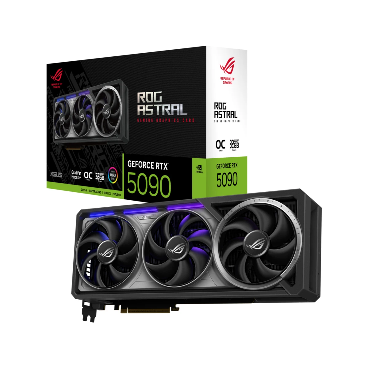 ASUS ROG Astral GeForce RTX 5090 OC Edition Graphics Card, 32GB GDDR7, DLSS 4 - 90YV0LW0-M0NA00