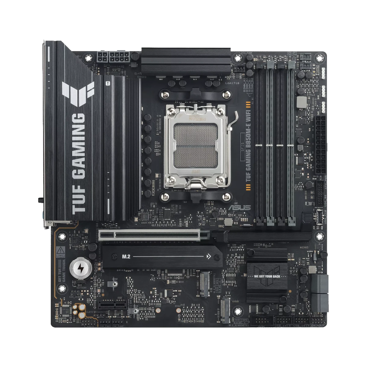 ASUS TUF GAMING B850M-E WIFI AM5 DDR5 PCIe 5.0 Micro-ATX Motherboard - 90MB1LS0-M0EAY0 view 2