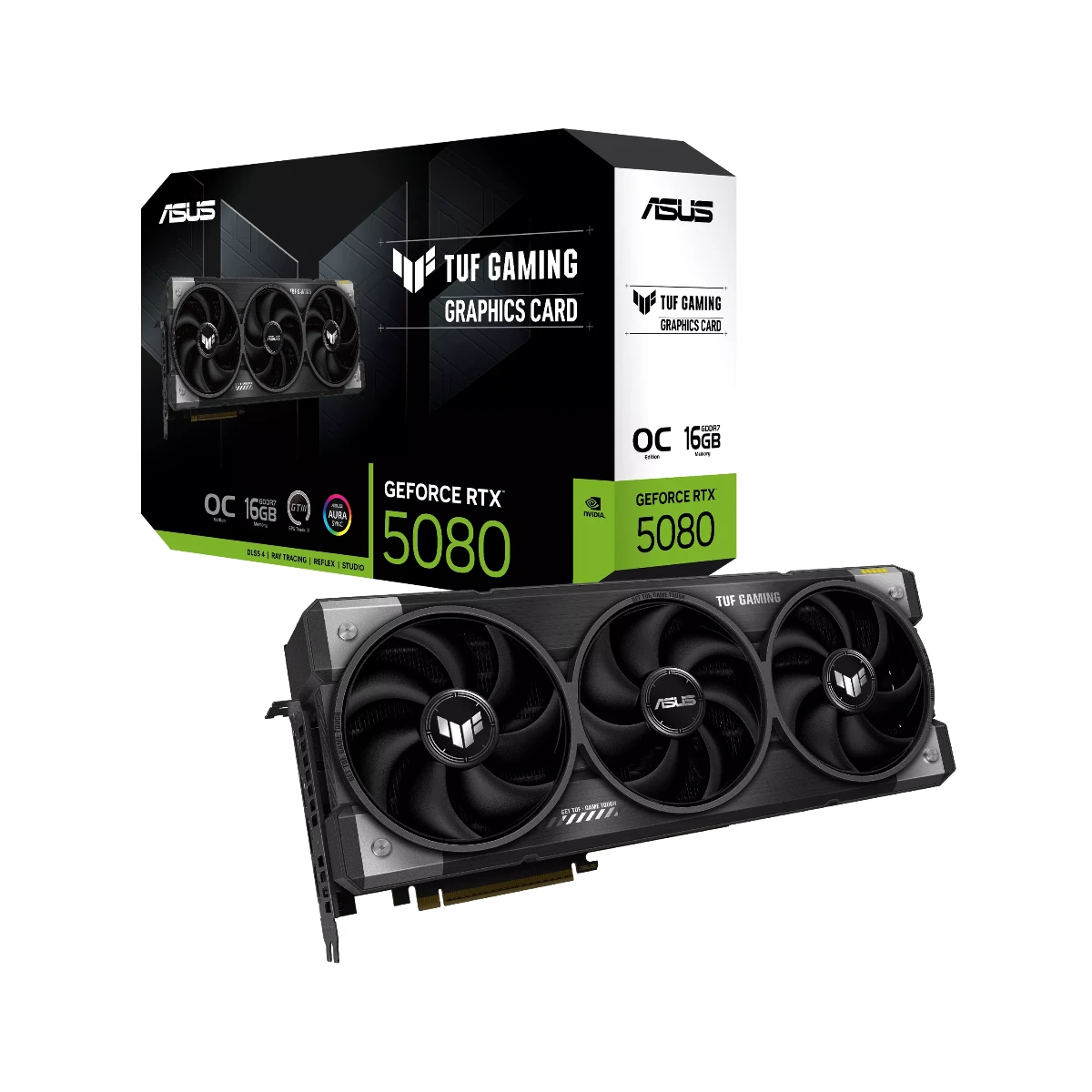 ASUS TUF Gaming GeForce RTX 5080 OC Edition Graphics Card, 16GB GDDR7, DLSS 4 - 90YV0M30-M0NA00