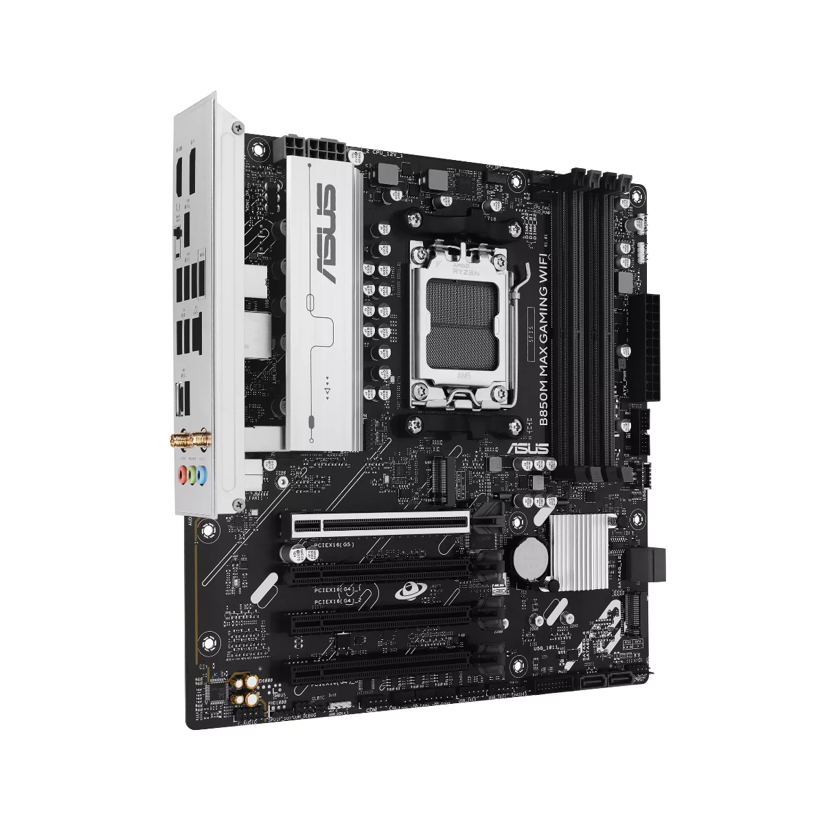 ASUS B850M MAX GAMING WIFI AM5 DDR5 Micro-ATX Motherboard - 90MB1LL0-M0EAY0 view 3